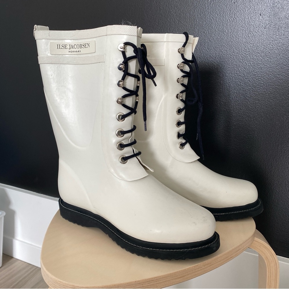 ILSE JACOBSEN white rubber boots
